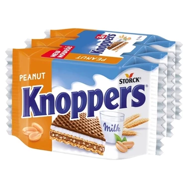 Knoppers Peanut Wafelek mleczno-orzeszkowy 75 g (3 x 25 g) - 0