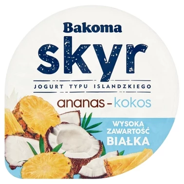 Bakoma Skyr Jogurt typu islandzkiego ananas-kokos 150 g - 1