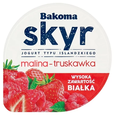 Bakoma Skyr Jogurt typu islandzkiego malina-truskawka 150 g - 1