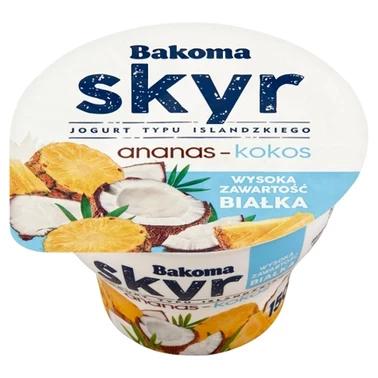 Bakoma Skyr Jogurt typu islandzkiego ananas-kokos 150 g - 0