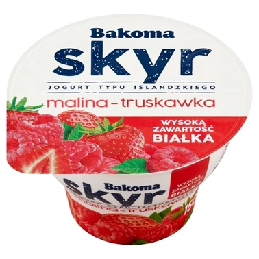 Bakoma Skyr Jogurt typu islandzkiego malina-truskawka 150 g - 0