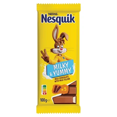 Nestlé Nesquik Mleczna czekolada z nadzieniem mlecznym 100 g - 0