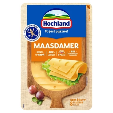 Hochland Ser żółty maasdamer w plastrach 135 g - 0