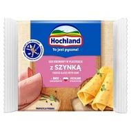 Hochland Ser kremowy w plastrach z szynką 130 g