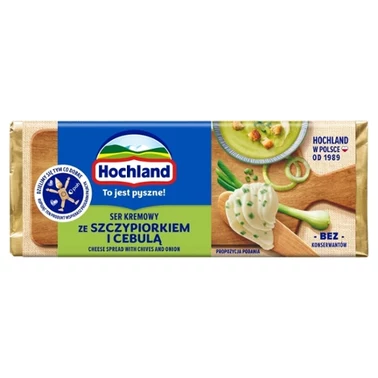 Hochland Ser kremowy ze szczypiorkiem i cebulą 90 g - 0
