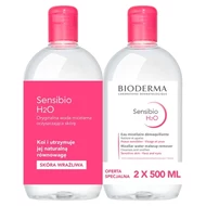 Bioderma Sensibio H₂O Oryginalna woda micelarna oczyszczająca skórę 2 x 500 ml