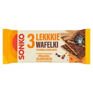 Sonko Lekkie wafelki pełnoziarniste w ciemnej czekoladzie 36 g (3 sztuki)