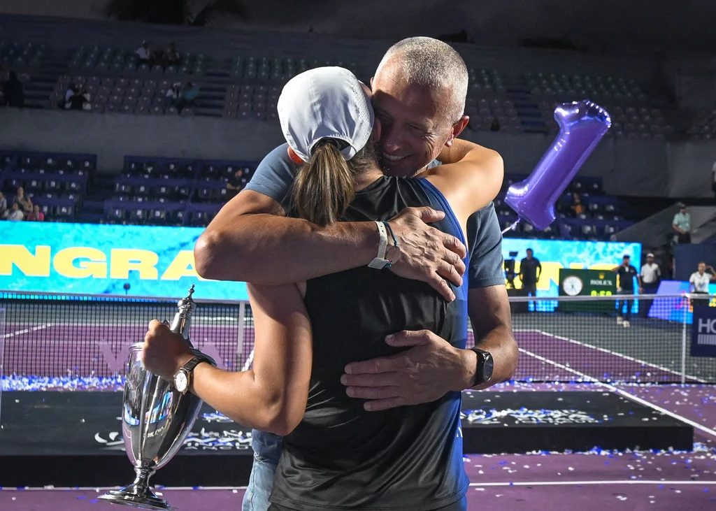 Iga Świątek i Tomasz Świątek. WTA Finals 2023 Iga Świątek i Tomasz Świątek. WTA Finals 2023