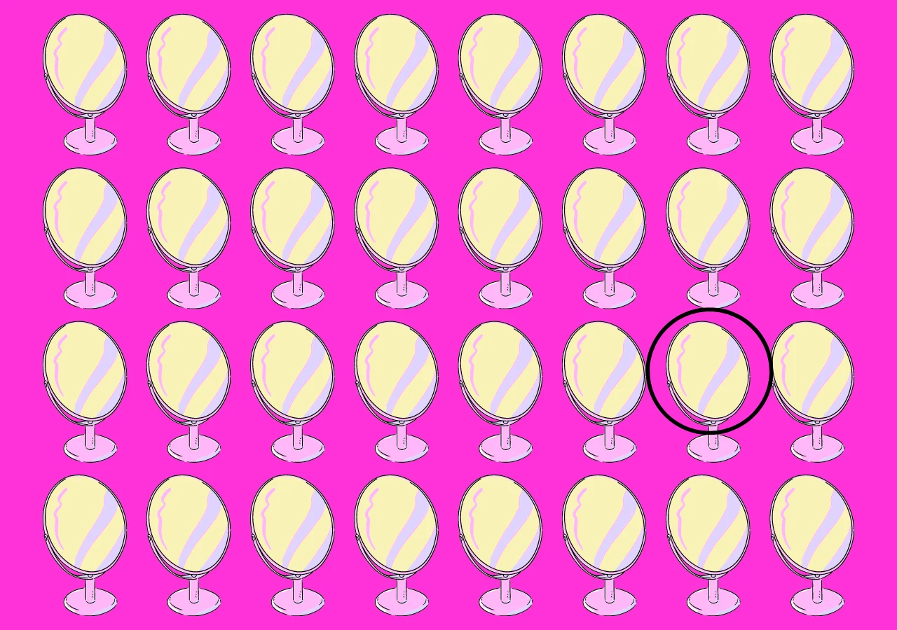 Test na spostrzegawczość. Lusterko. Rozwiązanie zagadki