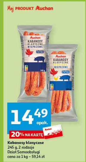 Kabanosy Auchan niska cena