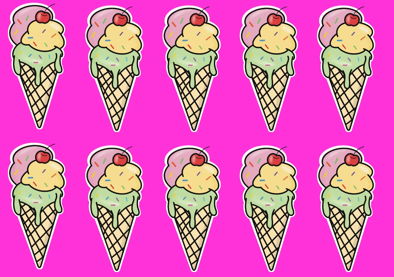 Test na spostrzegawczość. Lody Test na spostrzegawczość. Lody