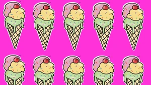 Test na spostrzegawczość. Lody
