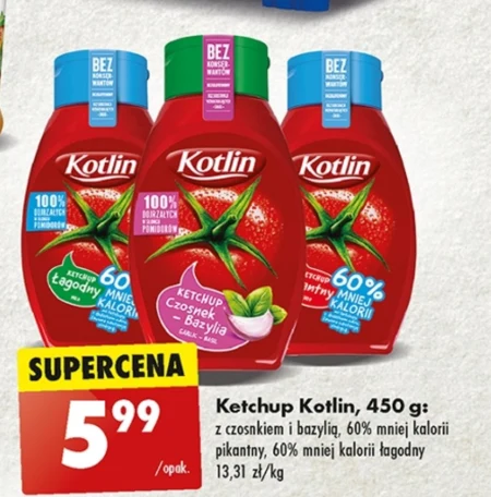 Kotlin Ketchup łagodny 450 g