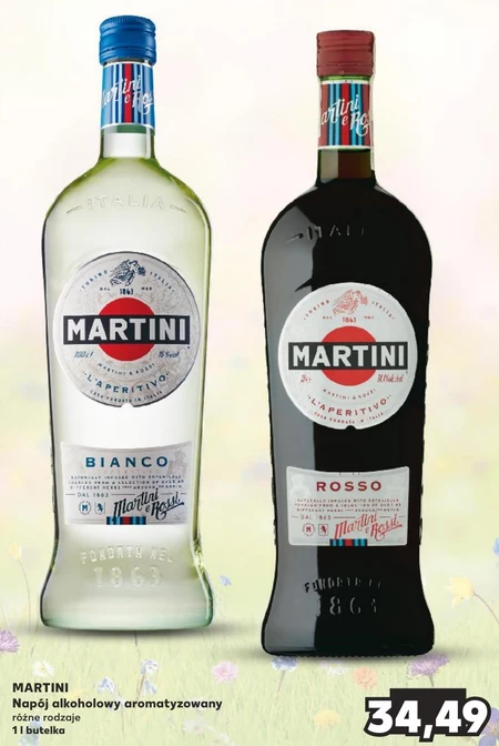 Martini Rosso Aromatyzowany napój na bazie wina 1 l