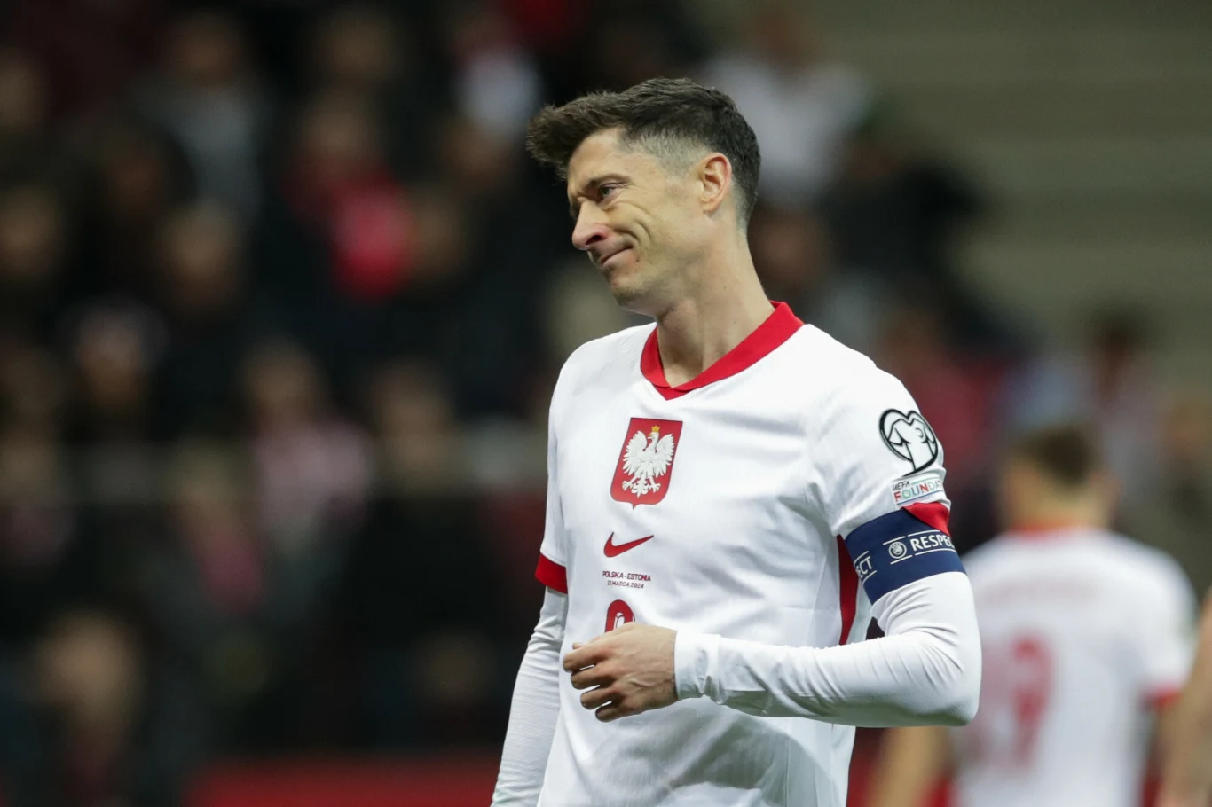 Robert Lewandowski w meczu Polska - Estonia Robert Lewandowski w meczu Polska - Estonia