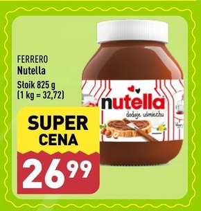 Nutella Krem do smarowania z orzechami laskowymi i kakao 825 g niska cena