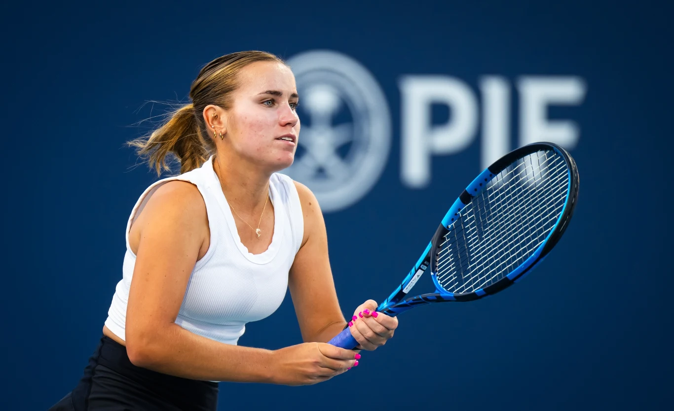 Sofia Kenin w meczu z Katie Volynets w Miami Open Sofia Kenin w meczu z Katie Volynets w Miami Open