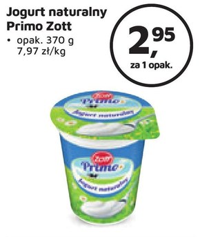 Zott Primo Jogurt naturalny 370 g niska cena