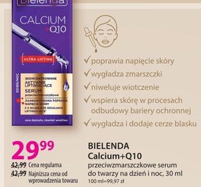 Bielenda Calcium +Q10 Aktywnie liftingujące serum przeciwzmarszczkowe dzień noc 30 ml niska cena