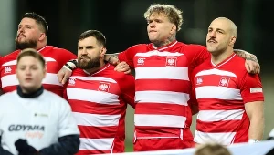 Piotr Zeszutek (pierwszy z prawej) jest od lat kapitanem reprezentacji Polski w rugby