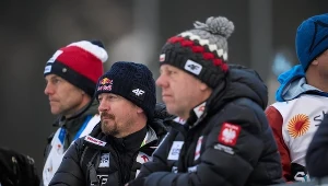 Adam Małysz i Wojciech Gumny, wiceprezes PZN