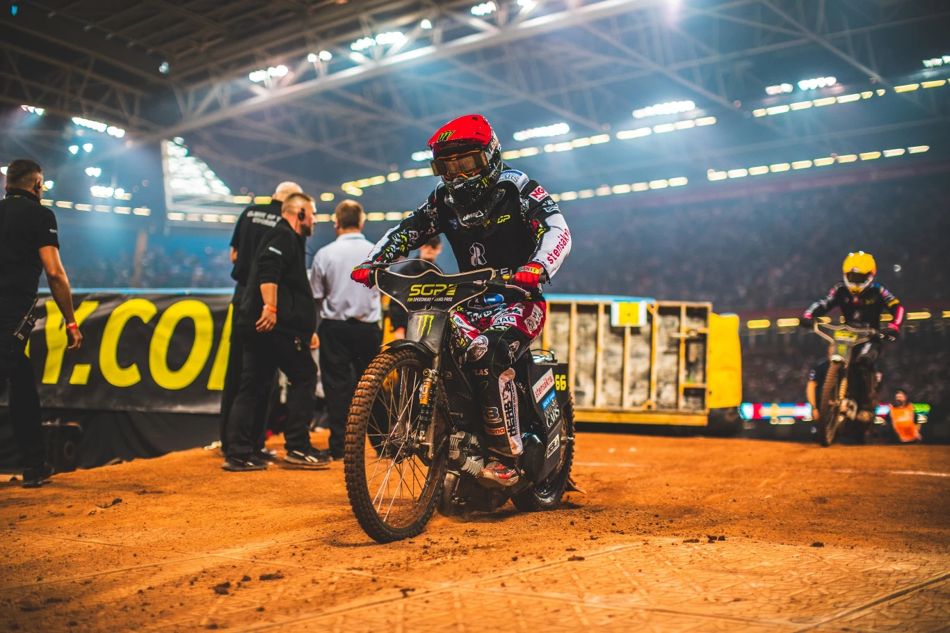 Fredrik Lindgren w Grand Prix na PGE Narodowym. Fredrik Lindgren w Grand Prix na PGE Narodowym.