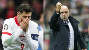 Reprezentacja Polski: kapitan Robert Lewandowski oraz selekcjoner Michał Probierz