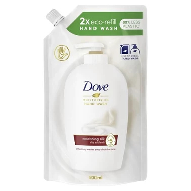 Dove Nourishing Silk Pielęgnujące mydło w płynie zapas 500 ml - 0