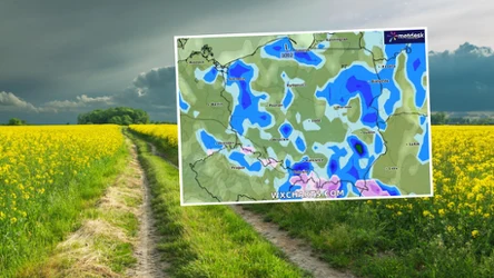 W poniedziałek będzie pochmurnie i w wielu miejscach deszczowo. Pojawią się również burze, a w górach spadnie śnieg