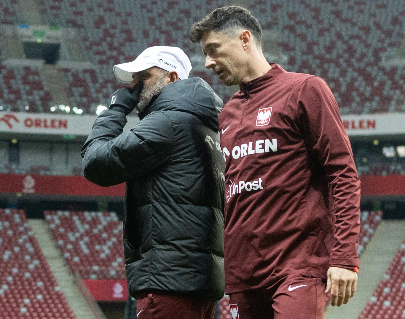 Michał Probierz i Robert Lewandowski