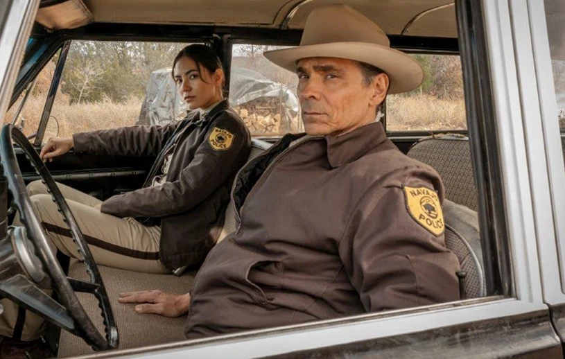 "Szepty Mroku": Zahn McClarnon, Jessica Matten "Szepty Mroku": Zahn McClarnon, Jessica Matten