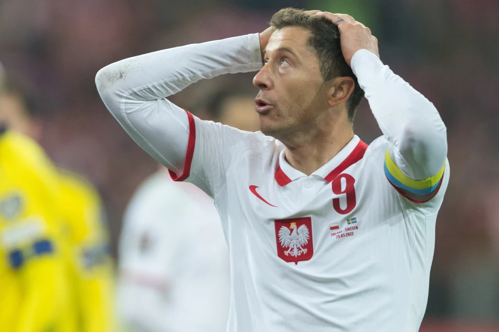 Robert Lewandowski podczas meczu reprezentacji Polski Robert Lewandowski podczas meczu reprezentacji Polski