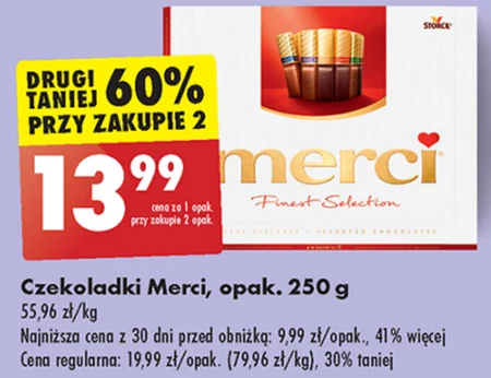 merci Finest Selection Kolekcja czekoladek 250 g (20 sztuk)
