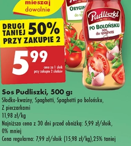 Pudliszki Sos do spaghetti włoski 500 g
