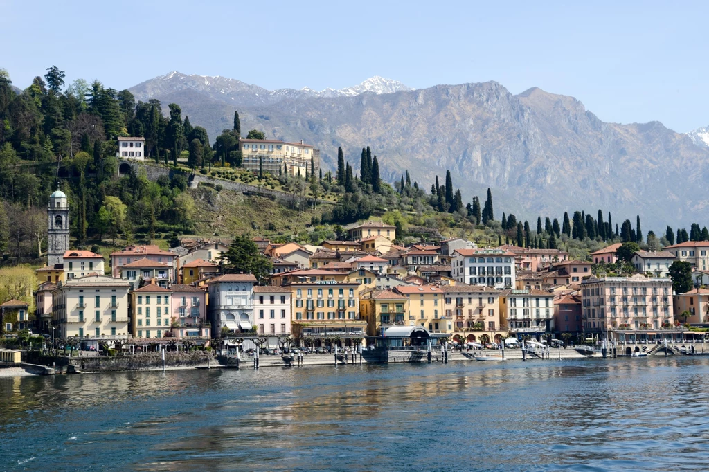 Wioska Bellagio na jeziornym Como