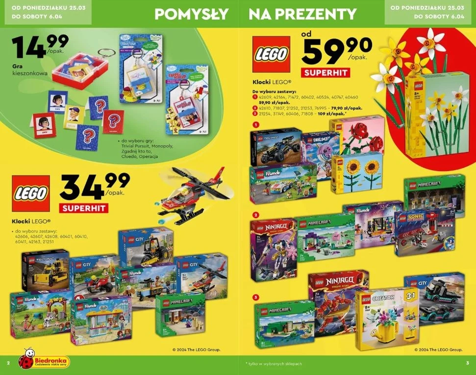 Klocki Lego w niskich cenach w Biedronce!