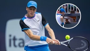 Jannik Sinner przypadkowo trafił w swojego fizjoterapeutę podczas returnu