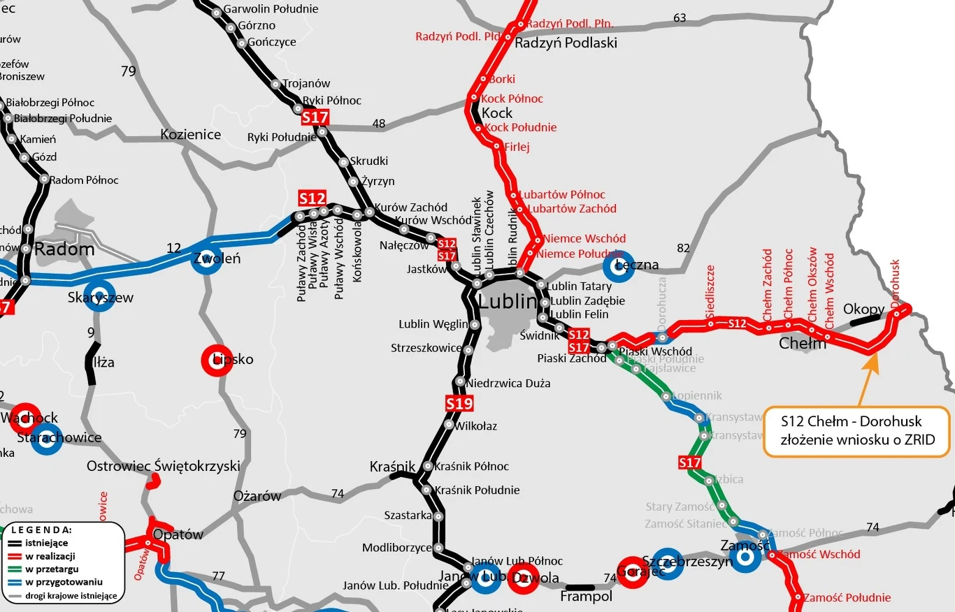 Odcinek S12 Chełm - Dorohusk liczył będzie niemal 23 km.
