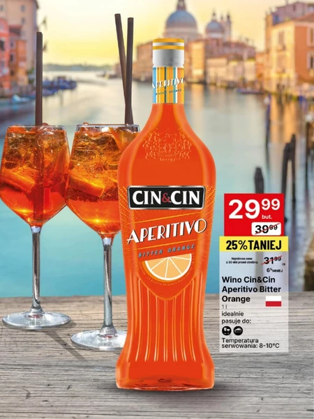 Cin&Cin Aperitivo Bitter Orange Napój alkoholowy 1,0 l