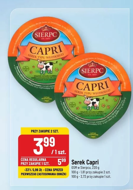 Sierpc Capri Serek typu włoskiego 220 g