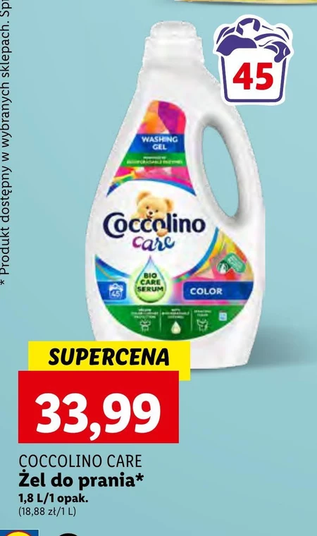 Coccolino Żel do prania kolorowych tkanin 1,8 l (45 prań)