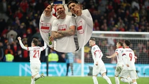 Reprezentacja Polski po meczu z Walią