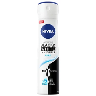 Nivea Black&White Invisible Pure Antyperspirant Spray 150ml - 1