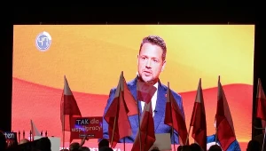 Ubiegający się o reelekcję prezydent Warszawy Rafał Trzaskowski