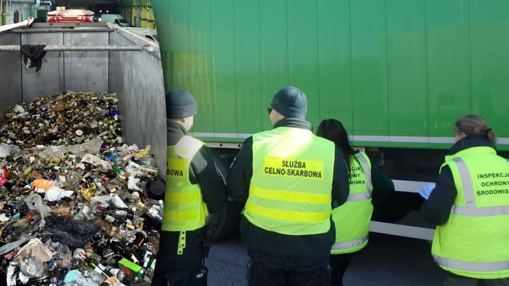 Na granicy Polski z Litwą zatrzymano 13 ciężarówek. Wiozły w sumie 300 ton odpadów bez odpowiednich zezwoleń