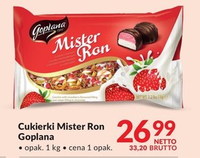 Solidarność Mister Ron Krem o smaku truskawkowym i krem śmietankowy w czekoladzie 1 kg niska cena