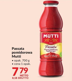 Mutti Passata przecier pomidorowy z bazylią 700 g niska cena