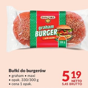 Dan Cake Bułki pszenne do hamburgerów z sezamem 330 g (4 x 82,5 g) niska cena