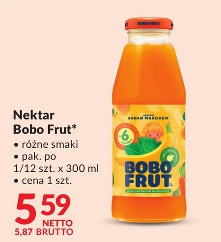Bobo Frut Nektar owocowo-warzywny jabłko banan marchew 300 ml