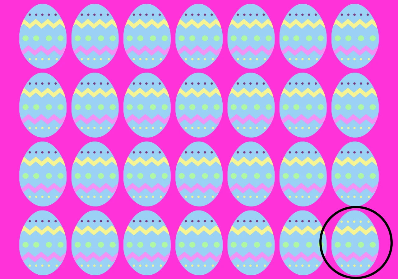 Test na spostrzegawczość. Pisanka. Rozwiązanie zagadki